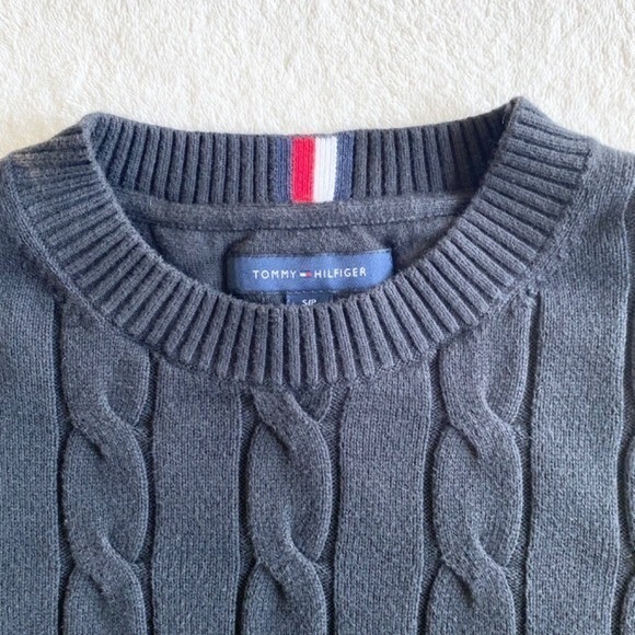 Vintage Tommy Hilfiger Cable Knit Crew-Neck Sweater‎ Mens S Black - Picture 4 of 13
